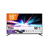 Smart TV Philco 55 Polegadas, LED, Ultra HD, 4K, HDR10, 4 HDMI, 2 USB, Wi-fi, Bivolt - Ptv55g52r2c