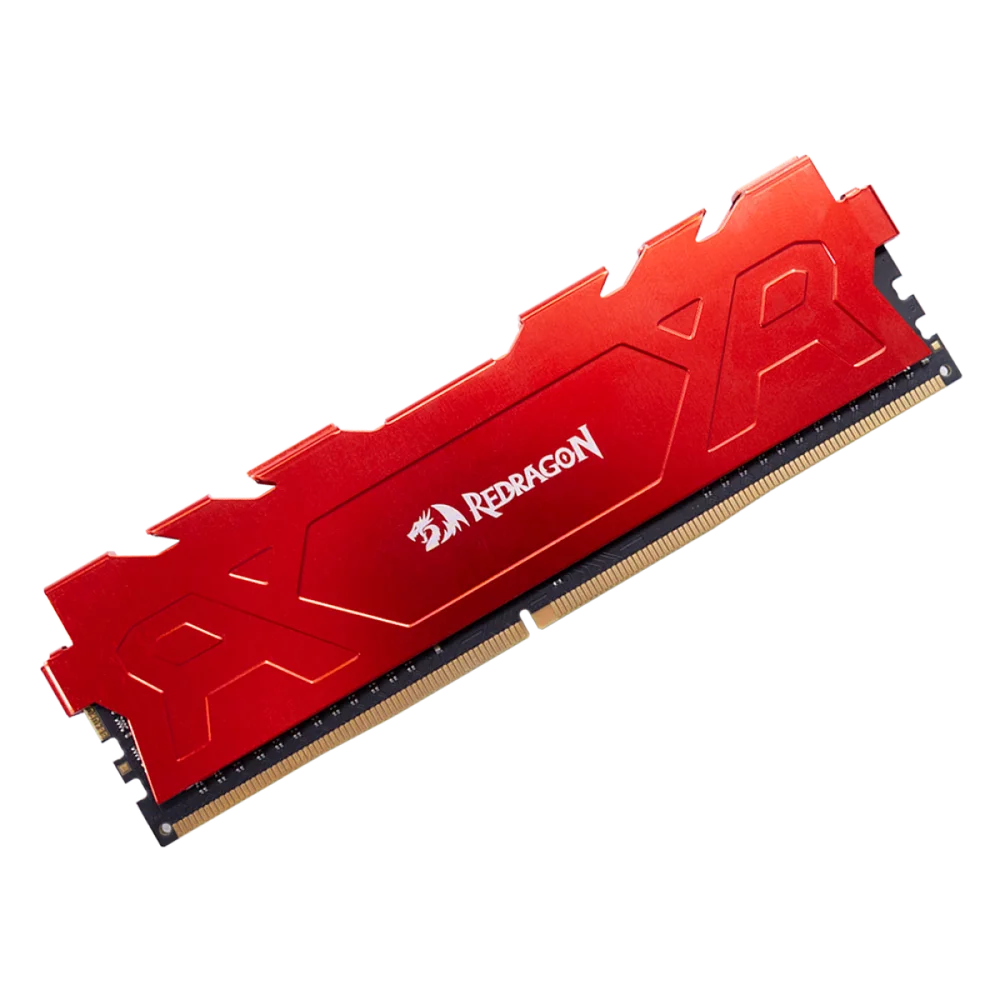 Memória DDR4 Redragon Rage, 16GB, 3200MHz, CL16, Red, Gm-702 Memória DDR4 Redragon Rage, 16GB, 3200MHz, CL16, Red, Gm-702