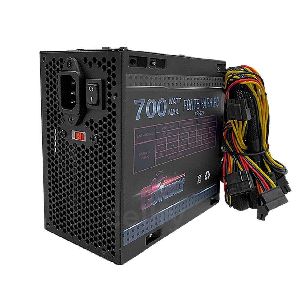 Fonte Cowboy Gamer ATX, 700W - CB-201 Fonte Cowboy Gamer ATX, 700W - CB-201