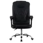 Cadeira Office Fortt Presidente Nantes Cpf01-p, 120kg, Base Cromada, Com Rodinha, Reclinável, Preta