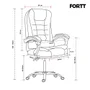 Cadeira Office Fortt Presidente Nantes Cpf01-p, 120kg, Base Cromada, Com Rodinha, Reclinável, Preta