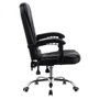 Cadeira Office Fortt Presidente Nantes Cpf01-p, 120kg, Base Cromada, Com Rodinha, Reclinável, Preta