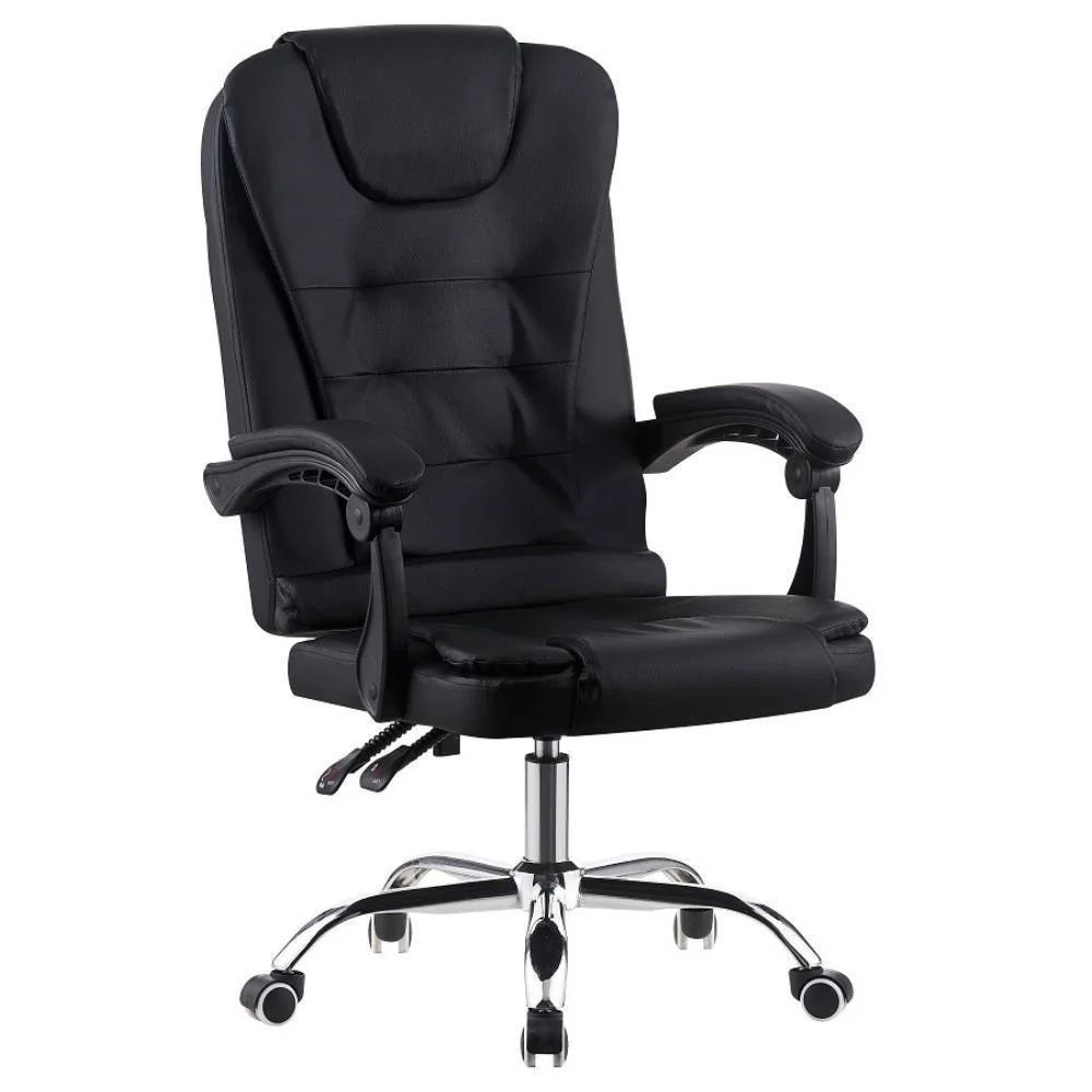 Cadeira Office Fortt Presidente Nantes Cpf01-p, 120kg, Base Cromada, Com Rodinha, Reclinável, Preta Cadeira Office Fortt Presidente Nantes Cpf01-p, 120kg, Base Cromada, Com Rodinha, Reclinável, Preta