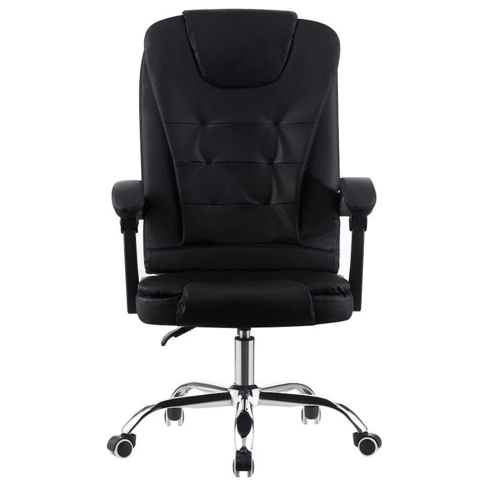 Cadeira Office Fortt Presidente Nantes Cpf01-p, 120kg, Base Cromada, Com Rodinha, Reclinável, Preta Cadeira Office Fortt Presidente Nantes Cpf01-p, 120kg, Base Cromada, Com Rodinha, Reclinável, Preta