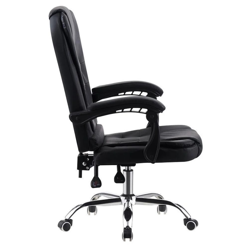 Cadeira Office Fortt Presidente Nantes Cpf01-p, 120kg, Base Cromada, Com Rodinha, Reclinável, Preta Cadeira Office Fortt Presidente Nantes Cpf01-p, 120kg, Base Cromada, Com Rodinha, Reclinável, Preta