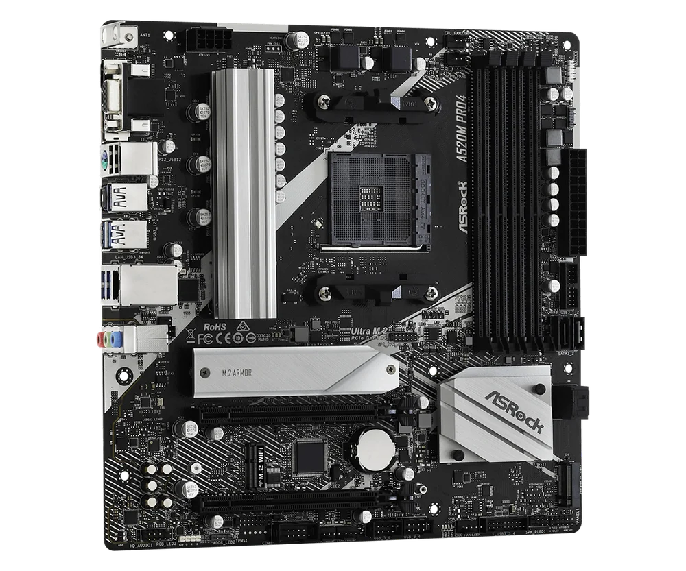 PlacaMe Asrock A520m Pro4 KaBuM