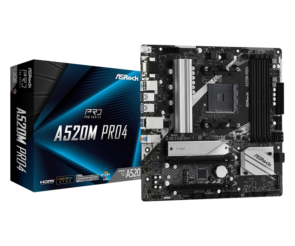 ASRock A520M PRO4 マザーボード　メモリ付き PlacaMe Asrock A520m Pro4 KaBuM