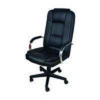 Cadeira Giratória Ergodecor Escritório Euro Presidente, Até 130KG, Relax, Rodizio, Preta