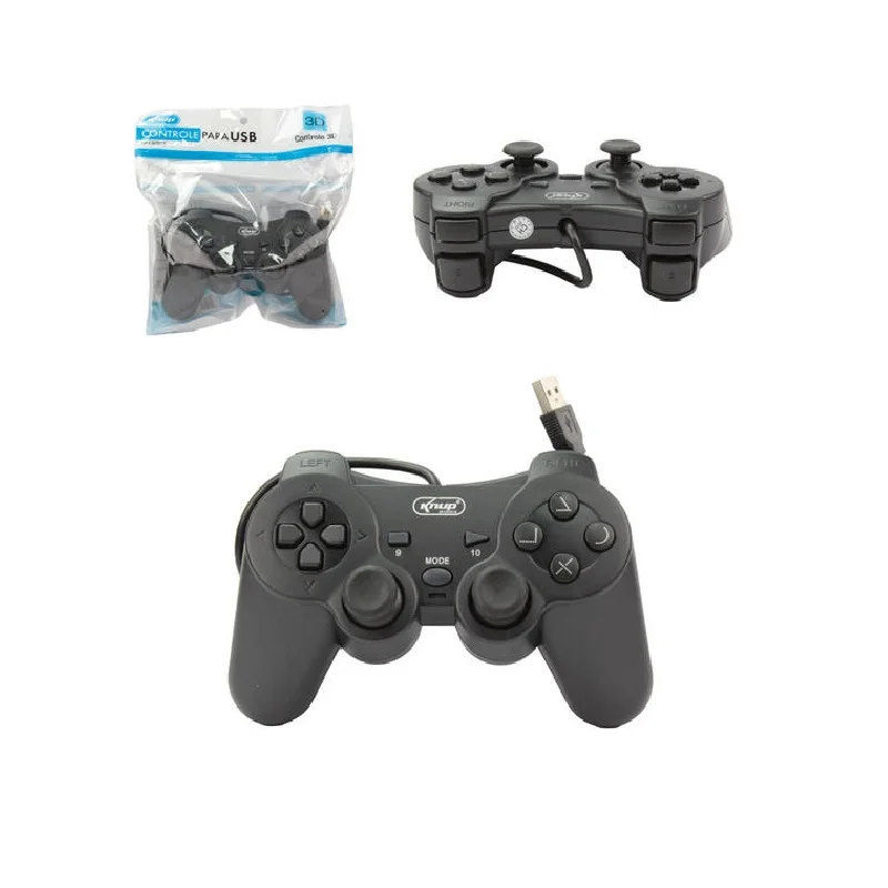 Joypad Knup Controle Joystick Com Fio USB 2.0 Pc Computador Joypad Knup Controle Joystick Com Fio USB 2.0 Pc Computador