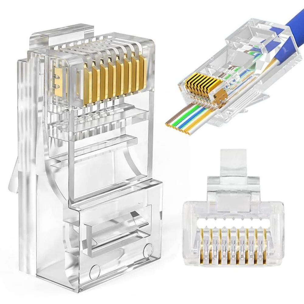 100 Conector Exbom Rj45 Cat5e Ez Vazado 8p8c