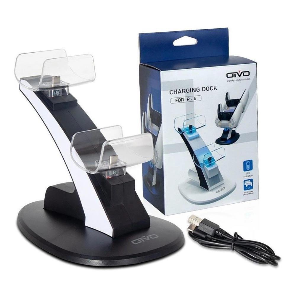 Dock Gamme Para Carregar Joystick PS5