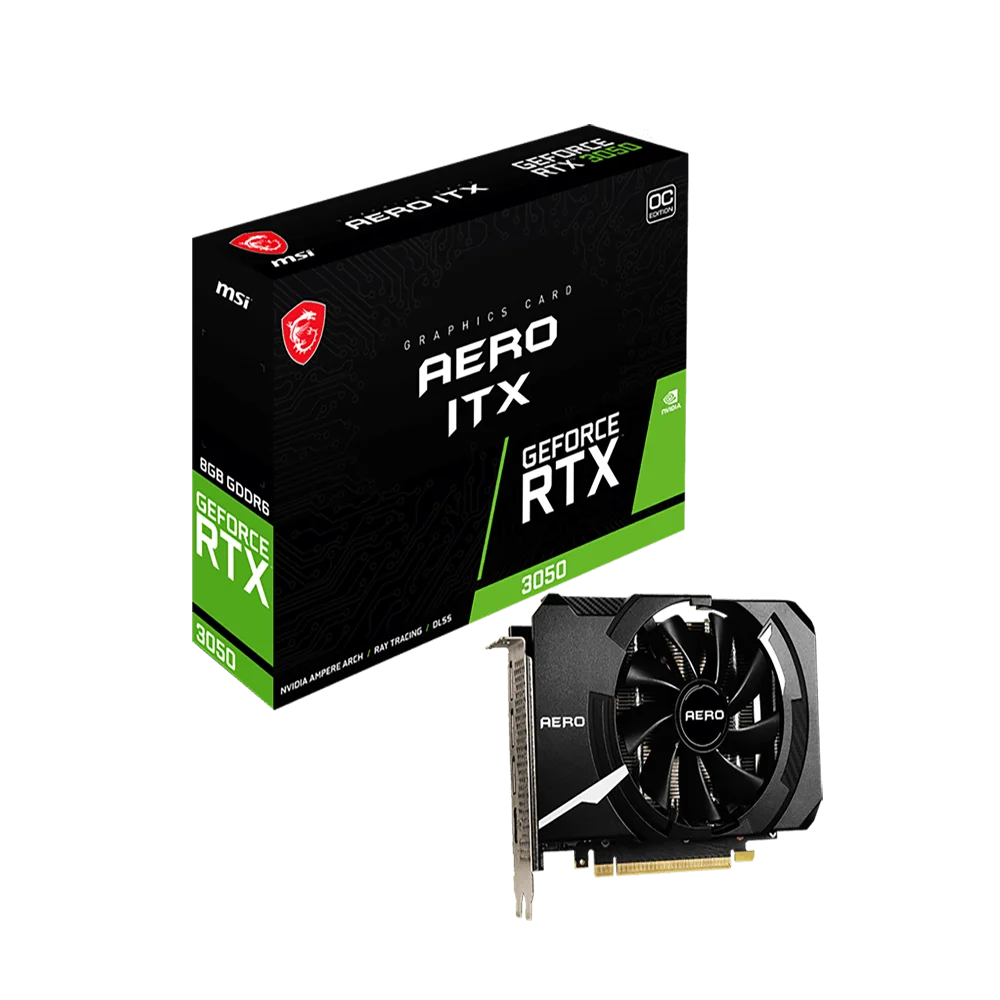 GeForce RTX3050 8GB グラフィックボード 本体 Placa de Vídeo RTX3050 8GB DDR6 Aero Itx Oc KaBuM