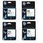 Kit Cartucho Plotter Hp 712 4 Cores Preto 80ml