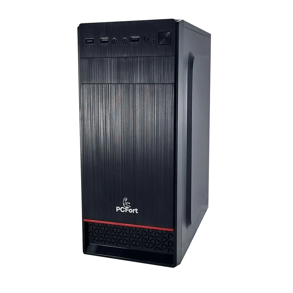 Gabinete Empresarial Pcfort Wall T470, Mid Tower, ATX, Preto Gabinete Empresarial Pcfort Wall T470, Mid Tower, ATX, Preto