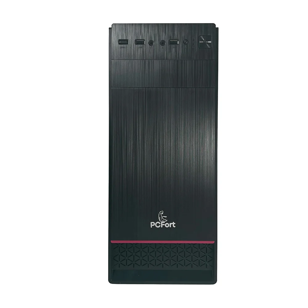 Gabinete Empresarial Pcfort Wall T470, Mid Tower, ATX, Preto Gabinete Empresarial Pcfort Wall T470, Mid Tower, ATX, Preto