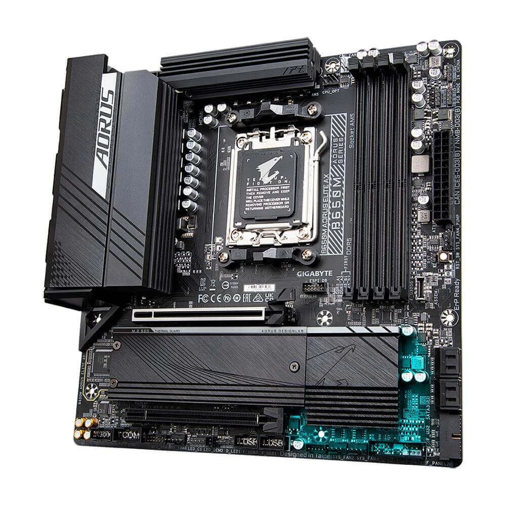 Placa Mãe Gigabyte B650m Aorus Elite, Am5, Ax, DDR5, Wifi 6e.