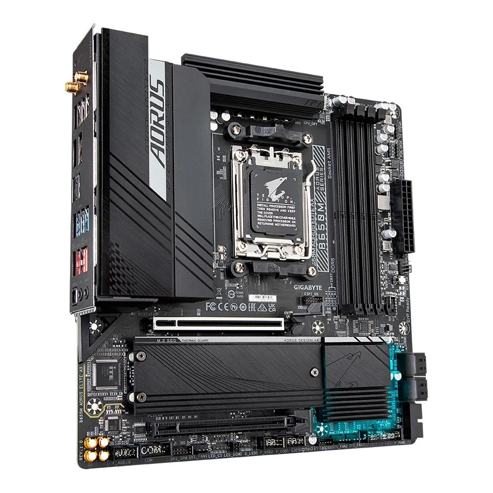 Placa Mãe Gigabyte B650m Aorus Elite, Am5, Ax, DDR5, Wifi 6e.