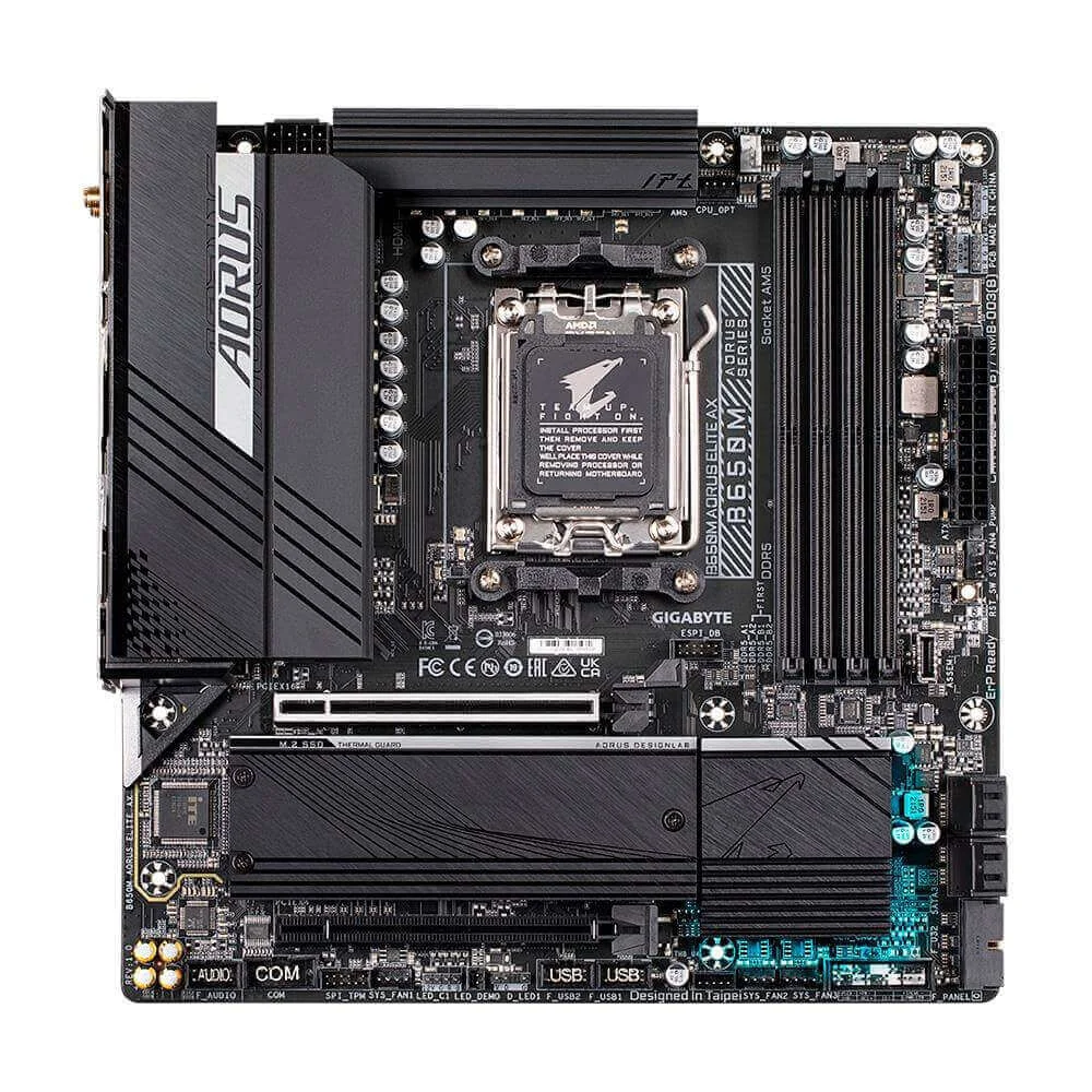 Placa Mãe Gigabyte B650m Aorus Elite, Am5, Ax, DDR5, Wifi 6e.