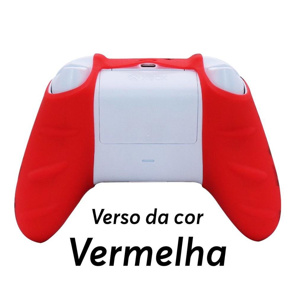 Capa Capinha Case Skin Para Controle De Xbox One S X - Vermelho