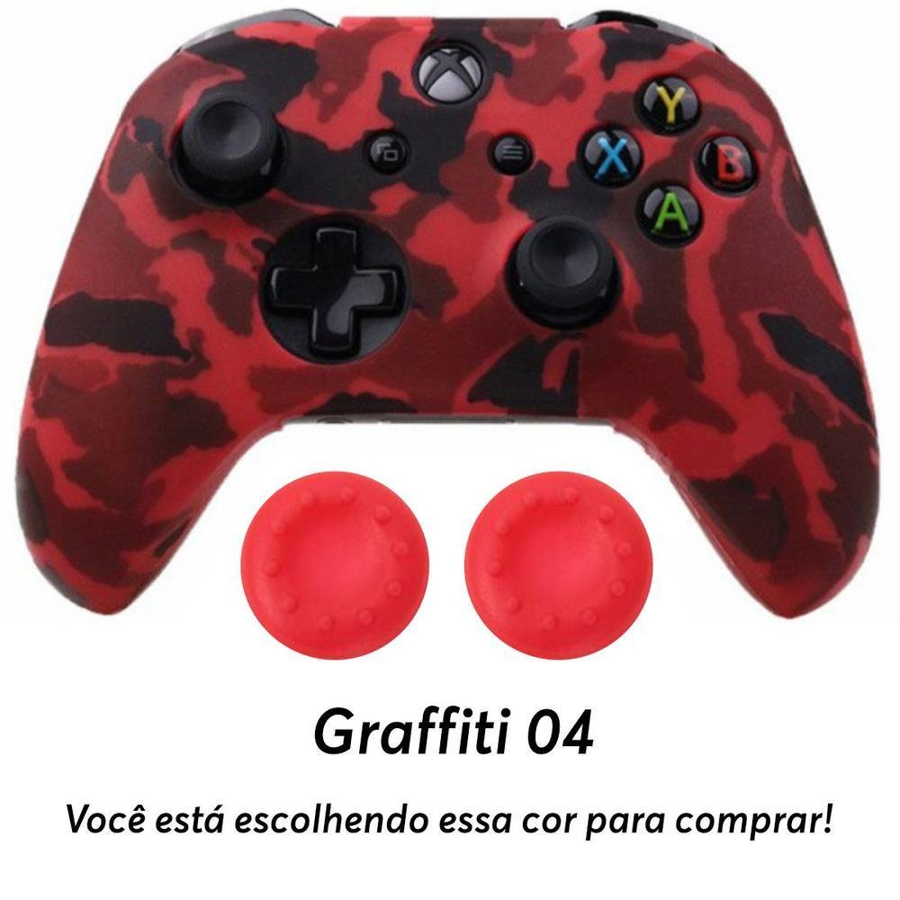 Capa Chroma Tech Case Skin Para Controle Joystick De Xbox One S X, Cor: Graffiti 04