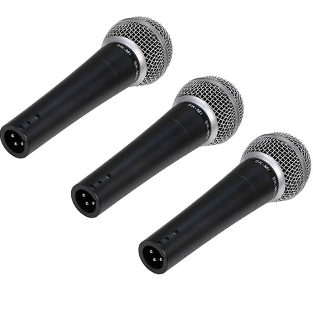 3 Microfones Skypix Dinâmico Skm58 KaBuM
