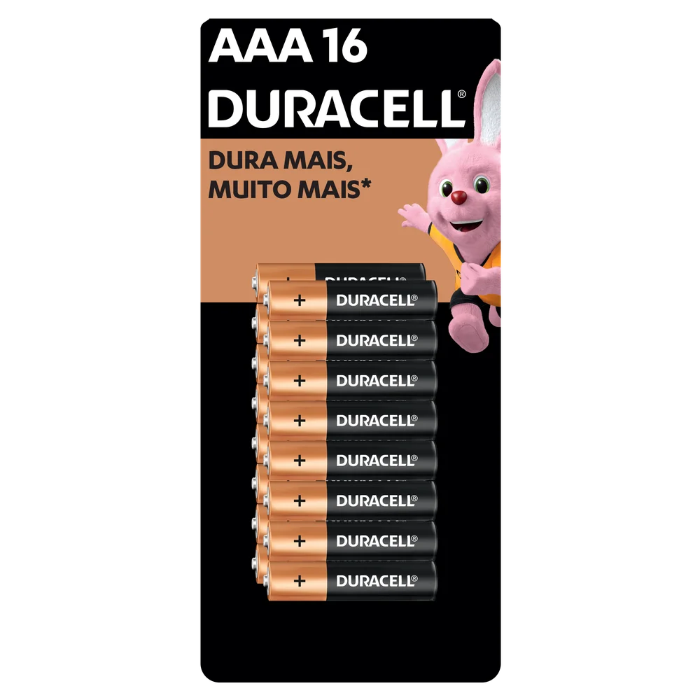Pilha Alcalina AAA Duracell 16 Unidades