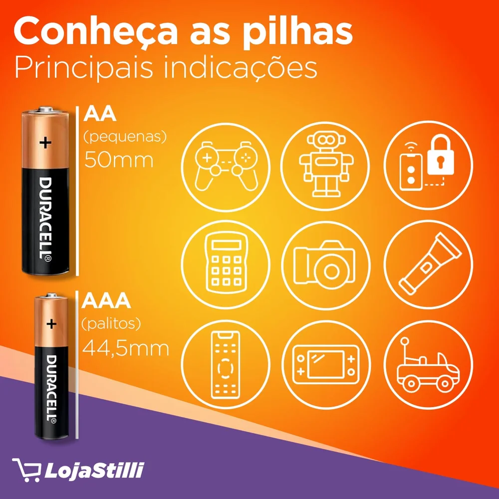 Pilha Alcalina, Aaa, Duracell, Com 16 Unidades Pilha Alcalina, Aaa, Duracell, Com 16 Unidades