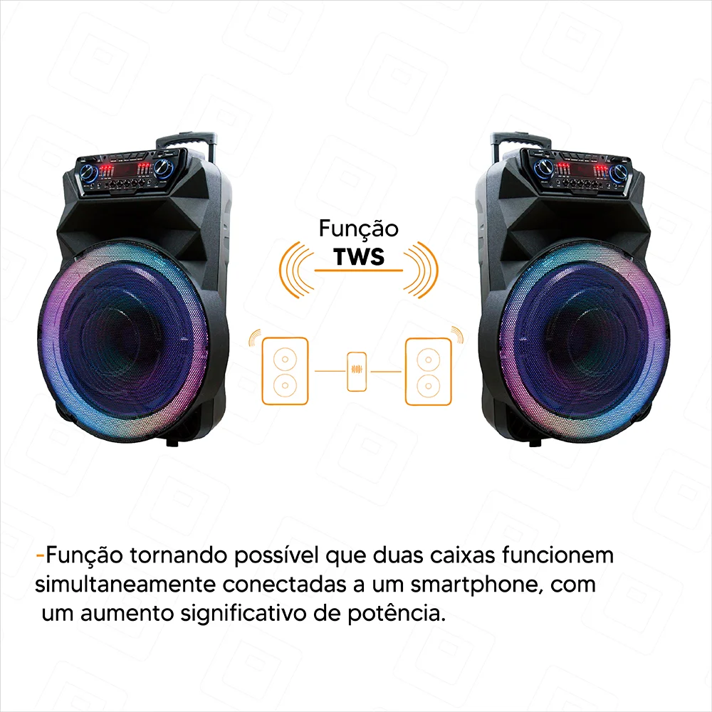 Caixa De Som Amplificada Thunder Bolt Bluetooth