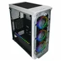 Gabinete Gamer K-mex Trooper W1b1, Lateral Em Acrílico + 3 Coolers E Fita LED RGB - Branco