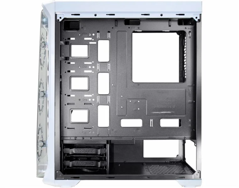 Gabinete Gamer K-mex Trooper W1b1, Lateral Em Acrílico + 3 Coolers E Fita LED RGB - Branco Gabinete Gamer K-mex Trooper W1b1, Lateral Em Acrílico + 3 Coolers E Fita LED RGB - Branco