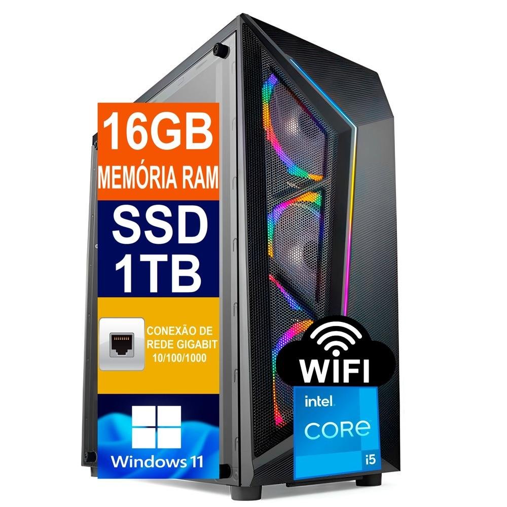 Pc Gamer Intel I512400 16GB DDR5 SSD 1TB KaBuM