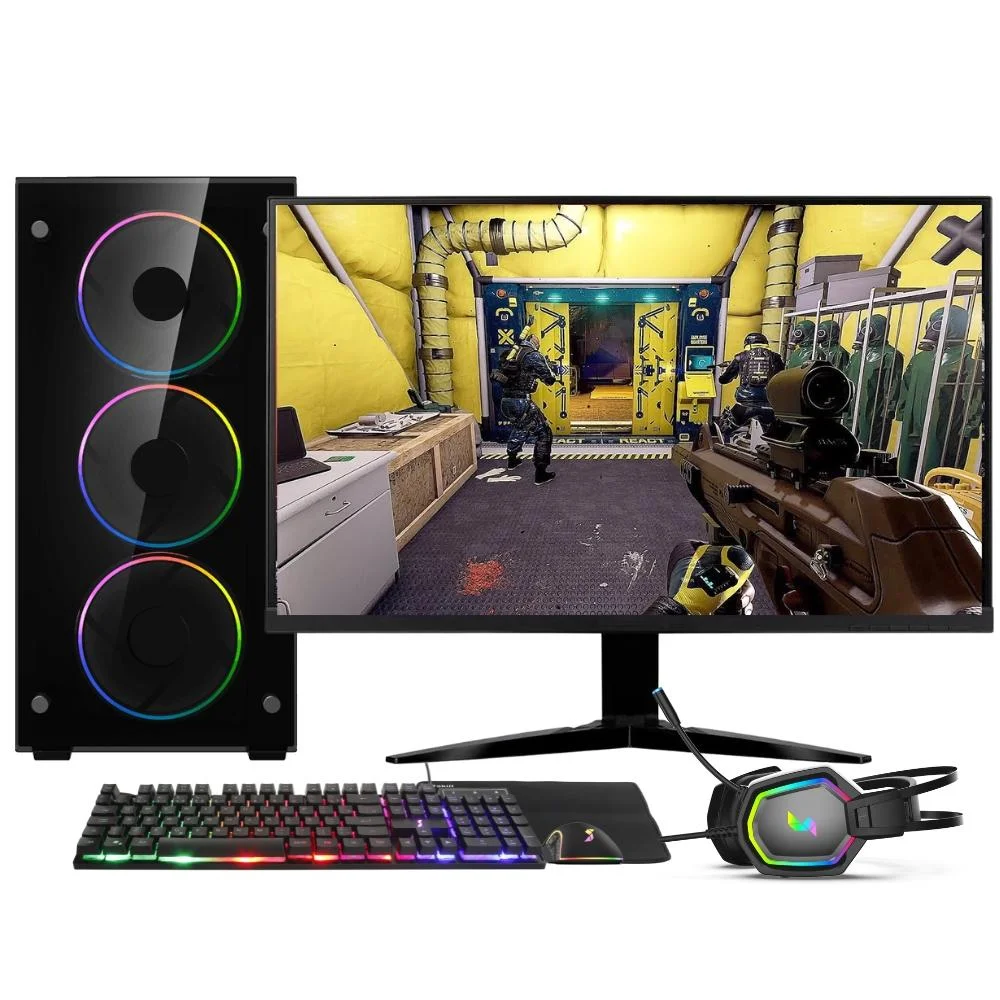 Pc Gamer Completo Skill  Amd Ryzen 7 5700g, Gráficos Radeon Vega 8, 16gb Ddr4, SSD 512gb, Fonte 600w , Monitor 24 - Sr-024