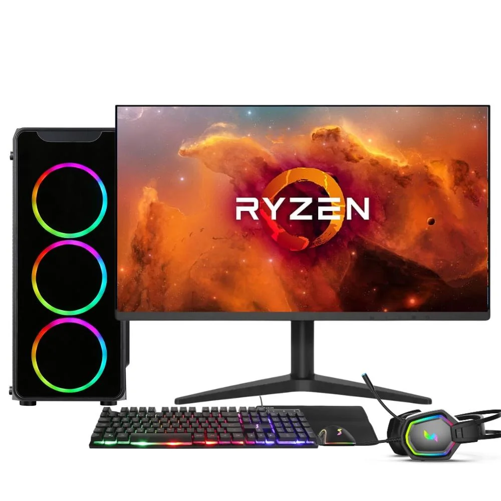 PC Gamer Completo Amd Ryzen 7 5700g, Gráficos Radeon Vega 8, 16gb Ddr4, SSD 512gb, Fonte 500w, Monitor 21.5" 75hz, 3green Force - 3f-016 PC Gamer Completo Amd Ryzen 7 5700g, Gráficos Radeon Vega 8, 16gb Ddr4, SSD 512gb, Fonte 500w, Monitor 21.5" 75hz, 3green Force - 3f-016