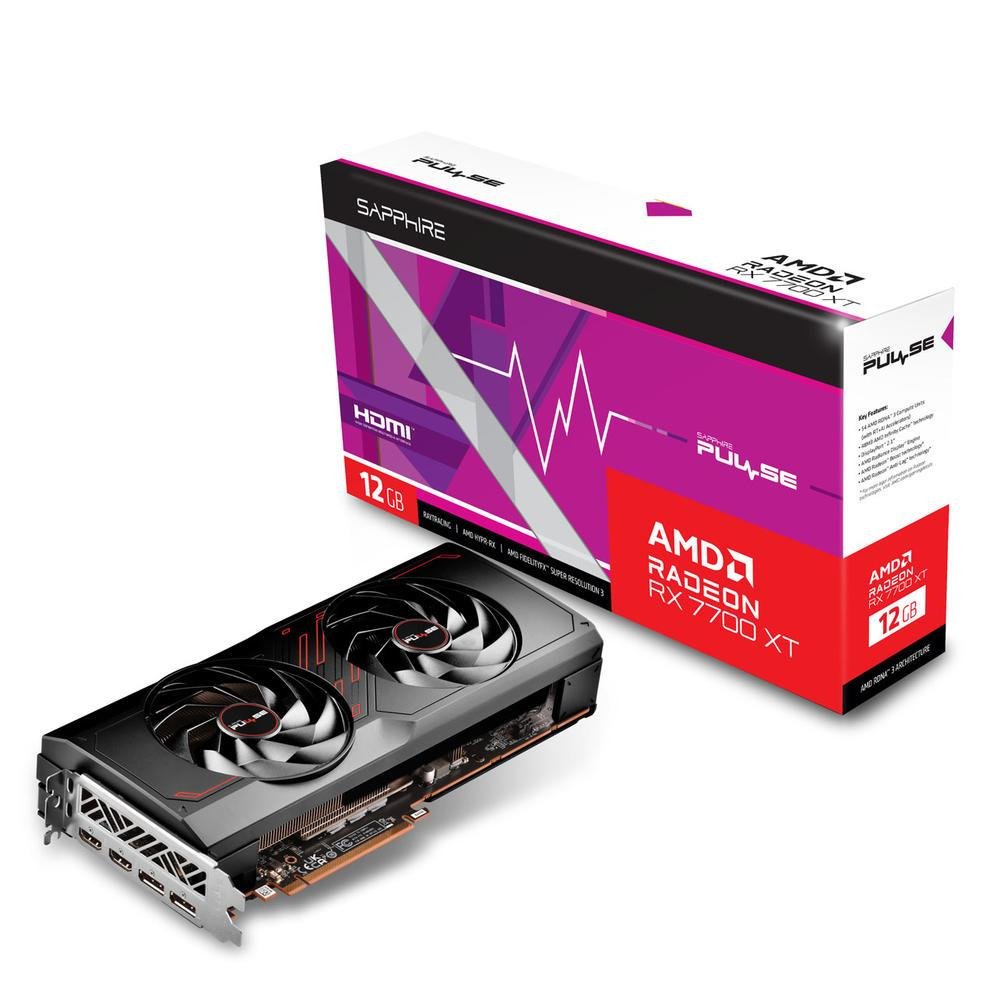 Placa de Vídeo RX 7700 Xt Sapphire Multi KaBuM