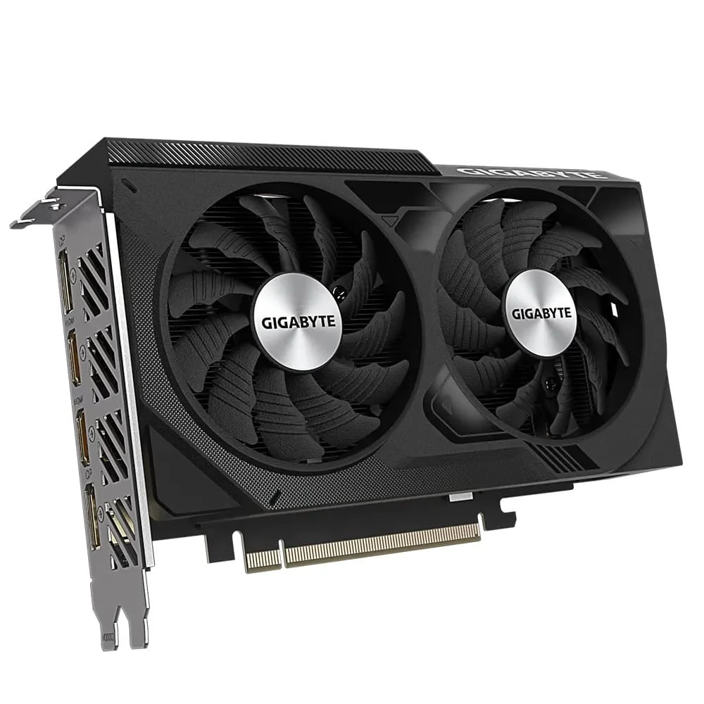 Placa De Vídeo RTX 4060 Windforce Oc Gigabyte NVIDIA Geforce, 8GB, GDDR6, Dlss, Ray Tracing, Gv-N4060wf2oc-8gd