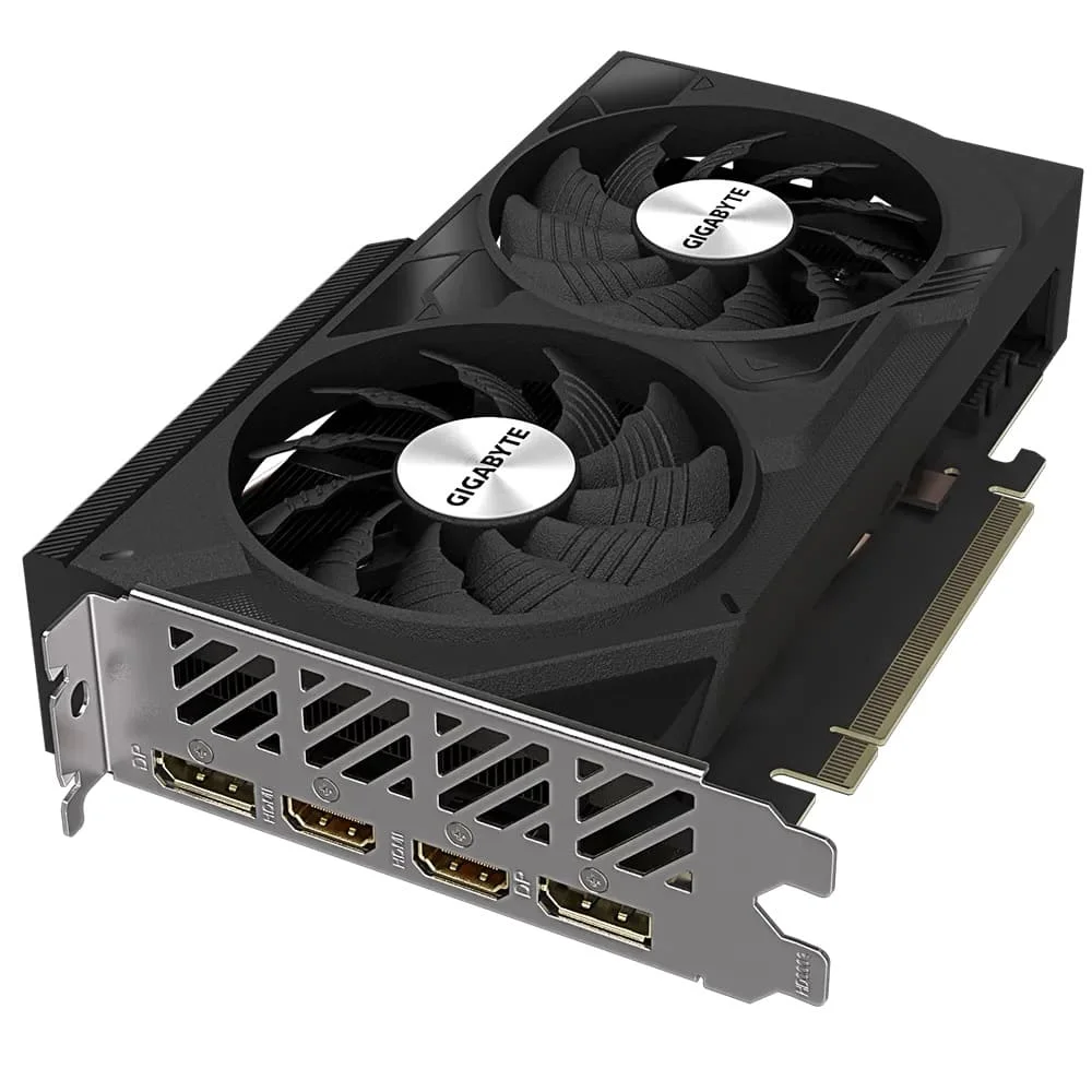 Placa De Vídeo RTX 4060 Windforce Oc Gigabyte NVIDIA Geforce, 8GB, GDDR6, Dlss, Ray Tracing, Gv-N4060wf2oc-8gd