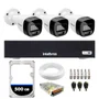 Kit 3 Câmeras Intelbras VHD 1220 B, G7 FULL Color Bullet, FULL HD 1080P, Multi HD IR 20M + DVR Gravador De Vídeo Intelbras MHDX 3004-c + HD 500GB