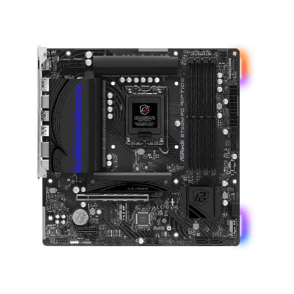 Placa Me Asrock B760m Pg Riptide 1700 KaBuM