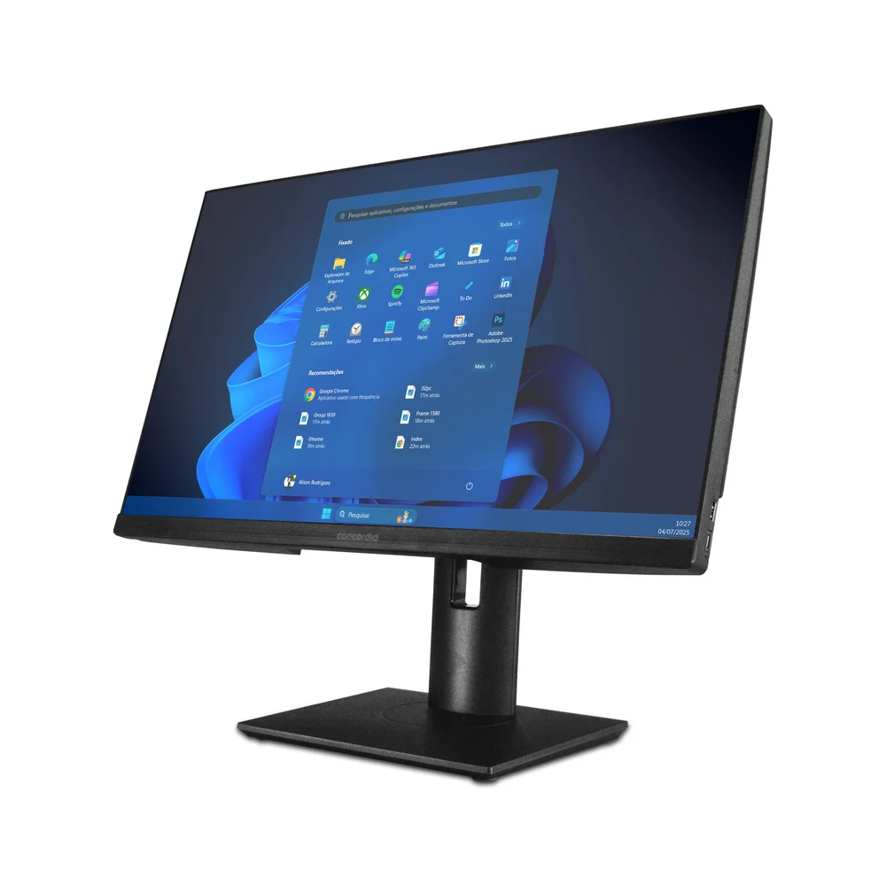 "Computador All In One Concórdia  i5 10400 8GB Ddr4 SSD 240GB 23.8""full Hd Webcam Wifi WINDOWS 11 Pro Preto" em Campinas - foto 5
