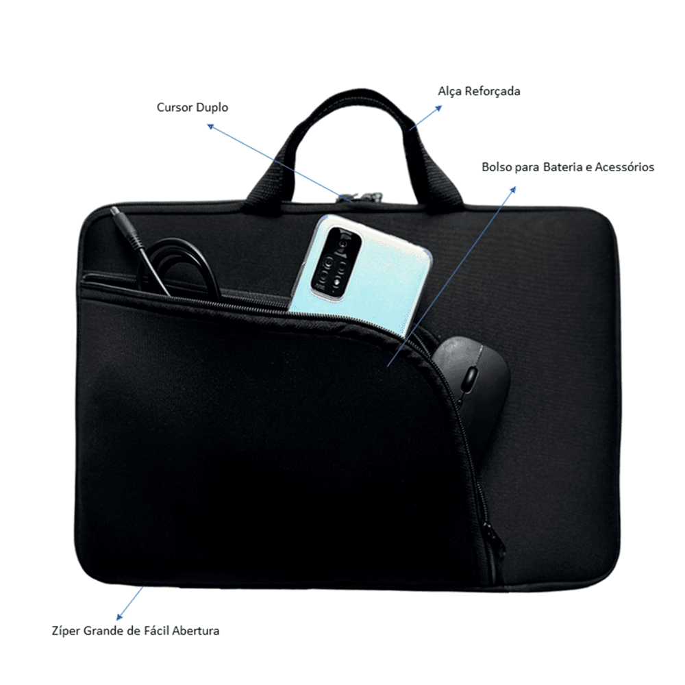 Capa Case Notebook Preto 10 Polegadas KaBuM