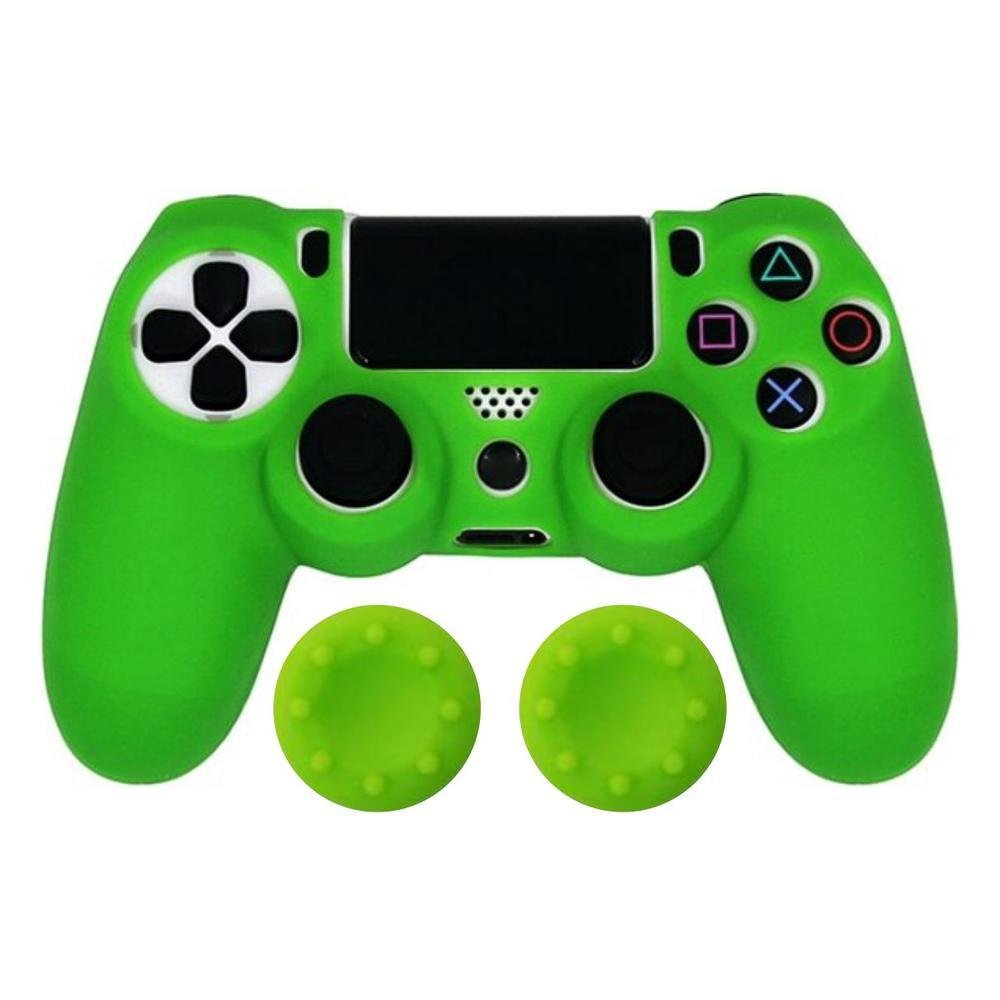 Capa Capinha Case Skin Para Controle De Ps4 Playstation 4 Cor: Verde Capa Capinha Case Skin Para Controle De Ps4 Playstation 4 Cor: Verde