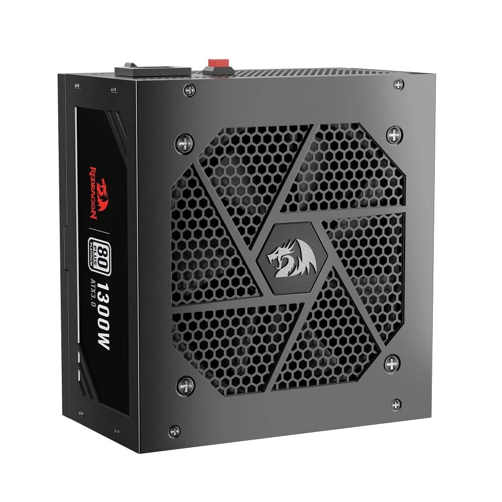 Fonte Redragon ATX 1300W, 80 Plus Platinum, Full Modular, Preto - Gc-Ps018 Fonte Redragon ATX 1300W, 80 Plus Platinum, Full Modular, Preto - Gc-Ps018