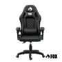 Cadeira Gamer Fox Vulpes, Até 110Kg,  Com Almofadas, Com Ajuste, Reclinável, Preto