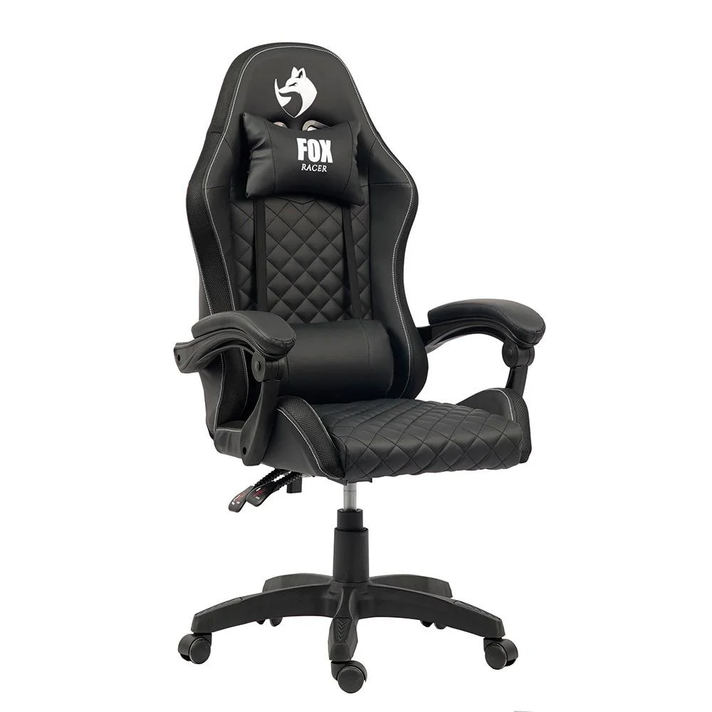 Cadeira Gamer Fox Vulpes, Até 110Kg, Com Almofadas, Com Ajuste, Reclinável, Preto Cadeira Gamer Fox Vulpes, Até 110Kg, Com Almofadas, Com Ajuste, Reclinável, Preto