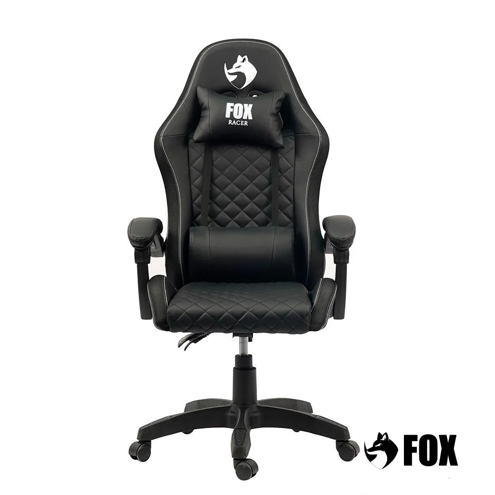 Cadeira Gamer Fox Vulpes, Até 110Kg, Com Almofadas, Com Ajuste, Reclinável, Preto Cadeira Gamer Fox Vulpes, Até 110Kg, Com Almofadas, Com Ajuste, Reclinável, Preto