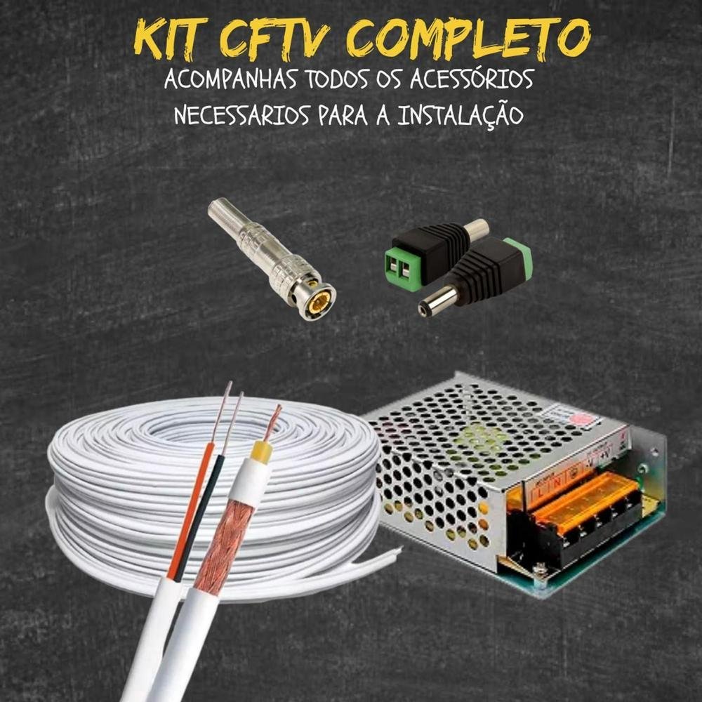 Kit 6 Câmeras Intelbras, Vhl 1220, 2mp, Dvr, 8 Canais 1tb Kit 6 Câmeras Intelbras, Vhl 1220, 2mp, Dvr, 8 Canais 1tb