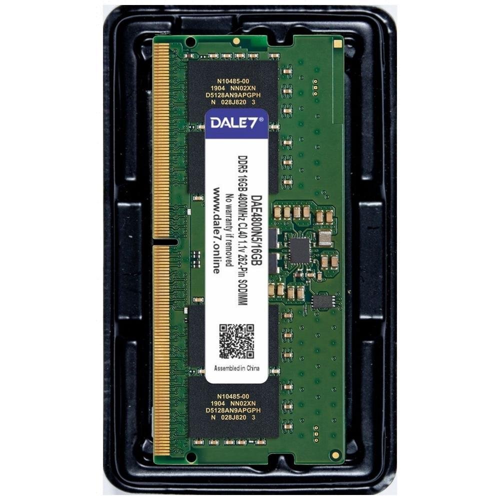 Memória Dale7, 16GB, 4800Mhz, DDR5, Notebook, 1.1v Memória Dale7, 16GB, 4800Mhz, DDR5, Notebook, 1.1v
