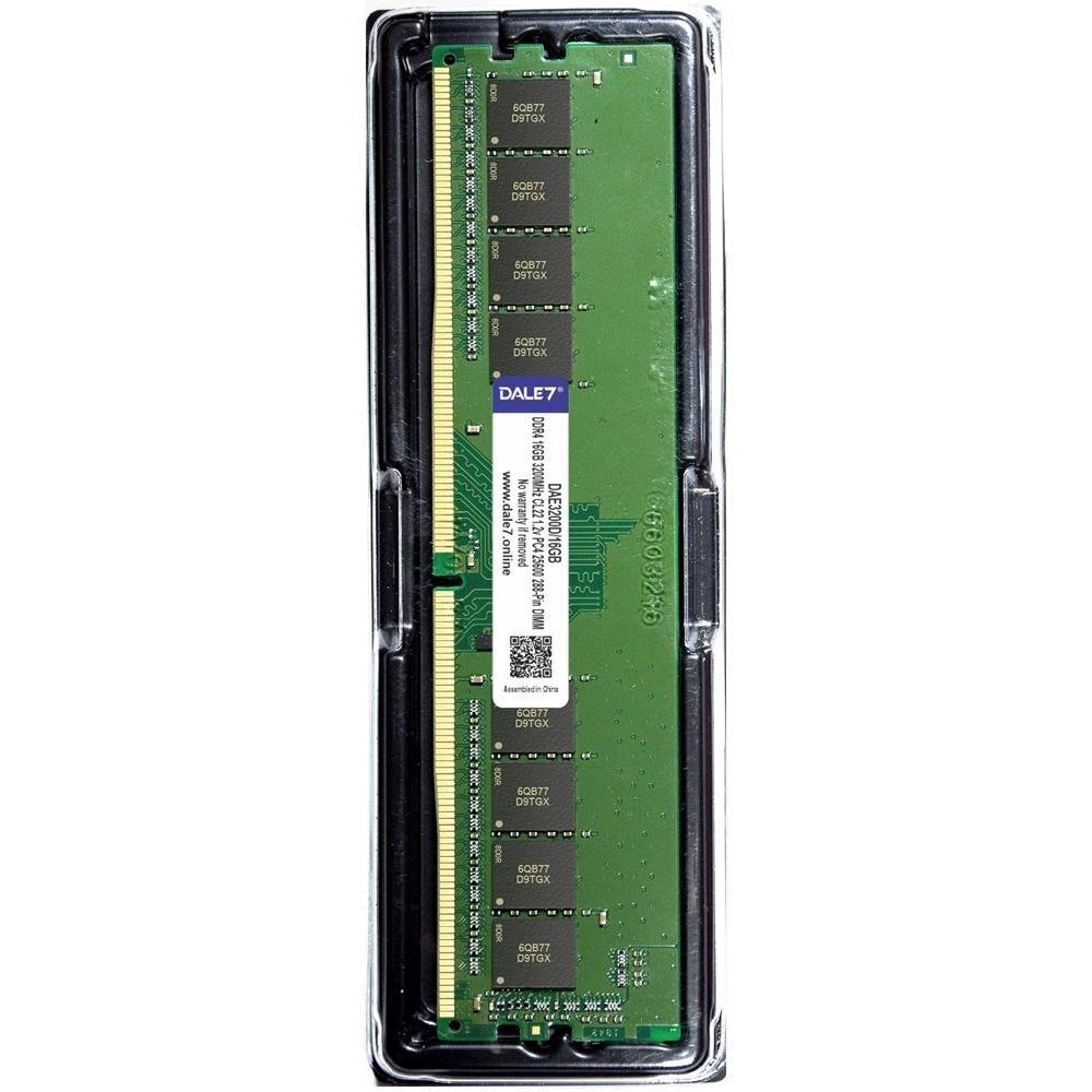 Memória Dale7, 16GB, 3200Mhz, DDR4, Desktop, 1.2v Memória Dale7, 16GB, 3200Mhz, DDR4, Desktop, 1.2v