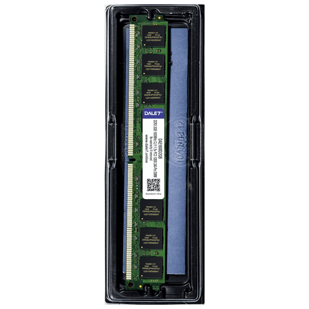 Memória Dale7, 2GB, 1600Mhz, DDR3, Desktop, 1.5v Memória Dale7, 2GB, 1600Mhz, DDR3, Desktop, 1.5v