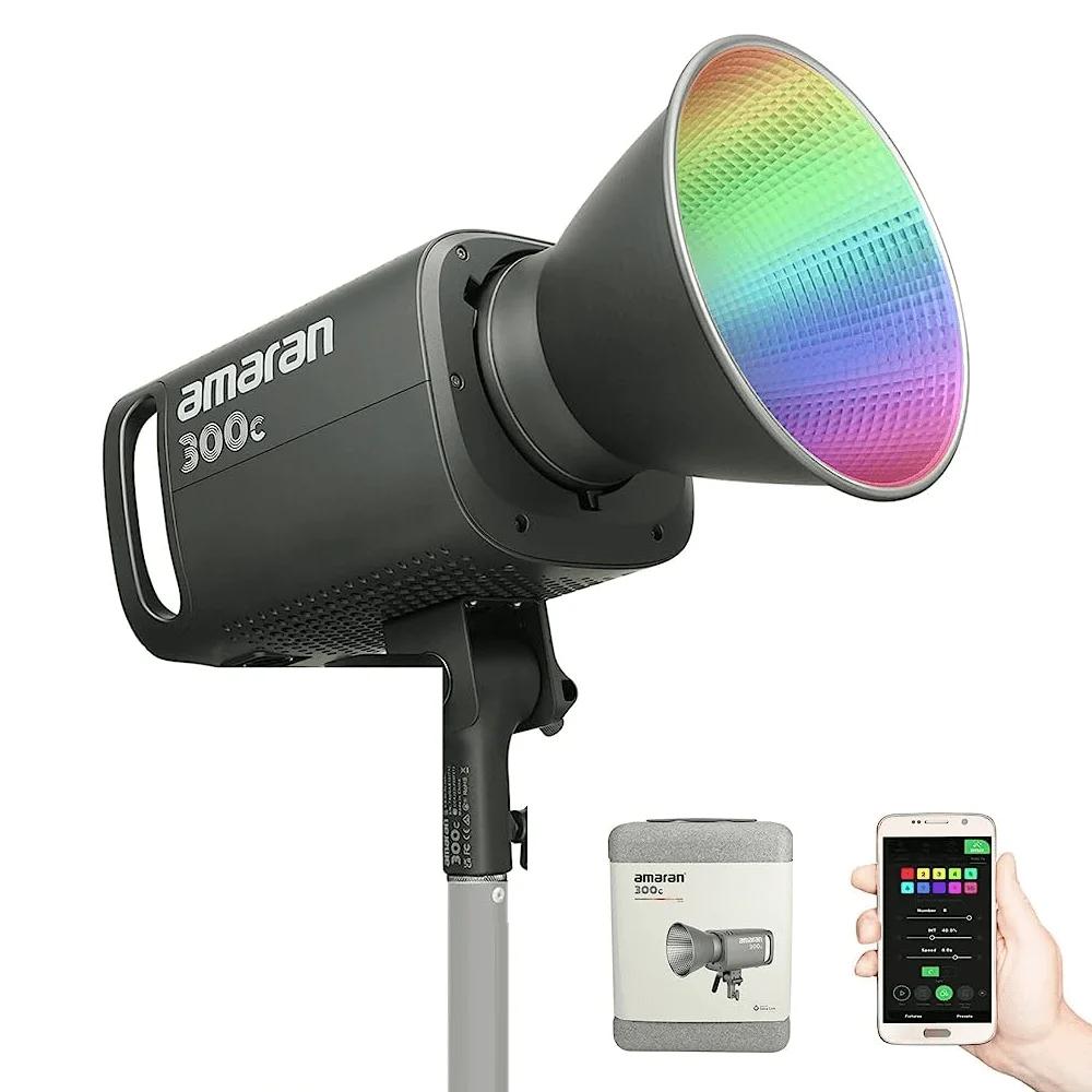 Iluminador LED Aputure Amaran 300c RGB KaBuM